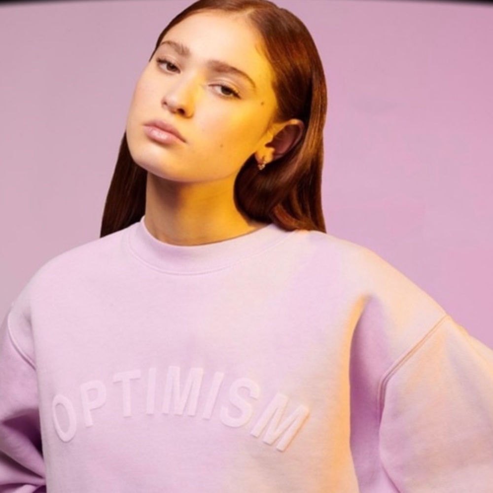 MADHAPPY Optimism Lilac Crewneck Sweatshirt